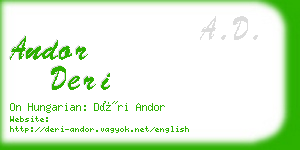 andor deri business card